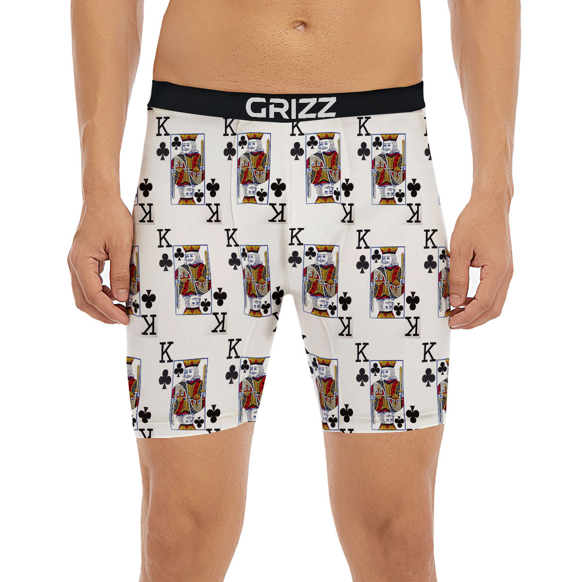 Playing Card King Of Clubs Print Pattern Boxer Briefs-grizzshop