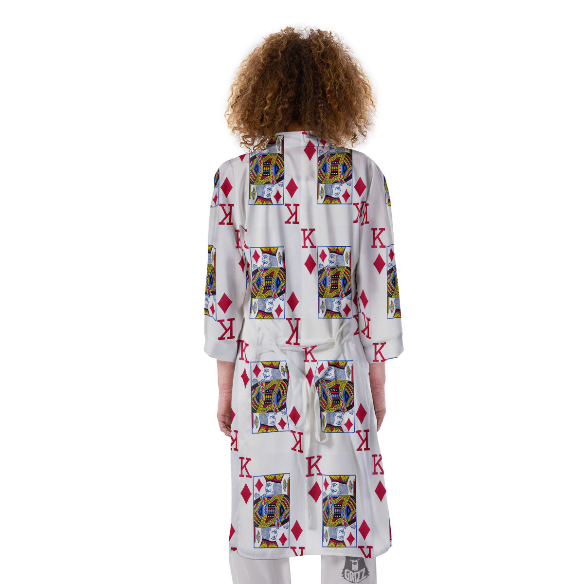 Playing Card King Of Diamonds Print Pattern Kimono-grizzshop
