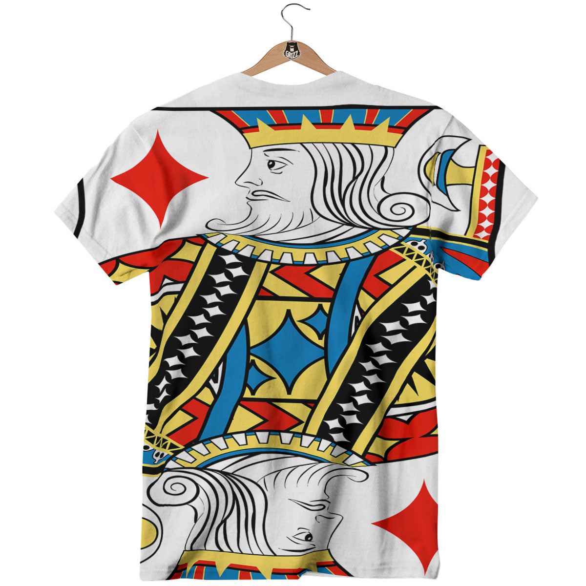 Playing Card King Of Diamonds Print T-Shirt-grizzshop