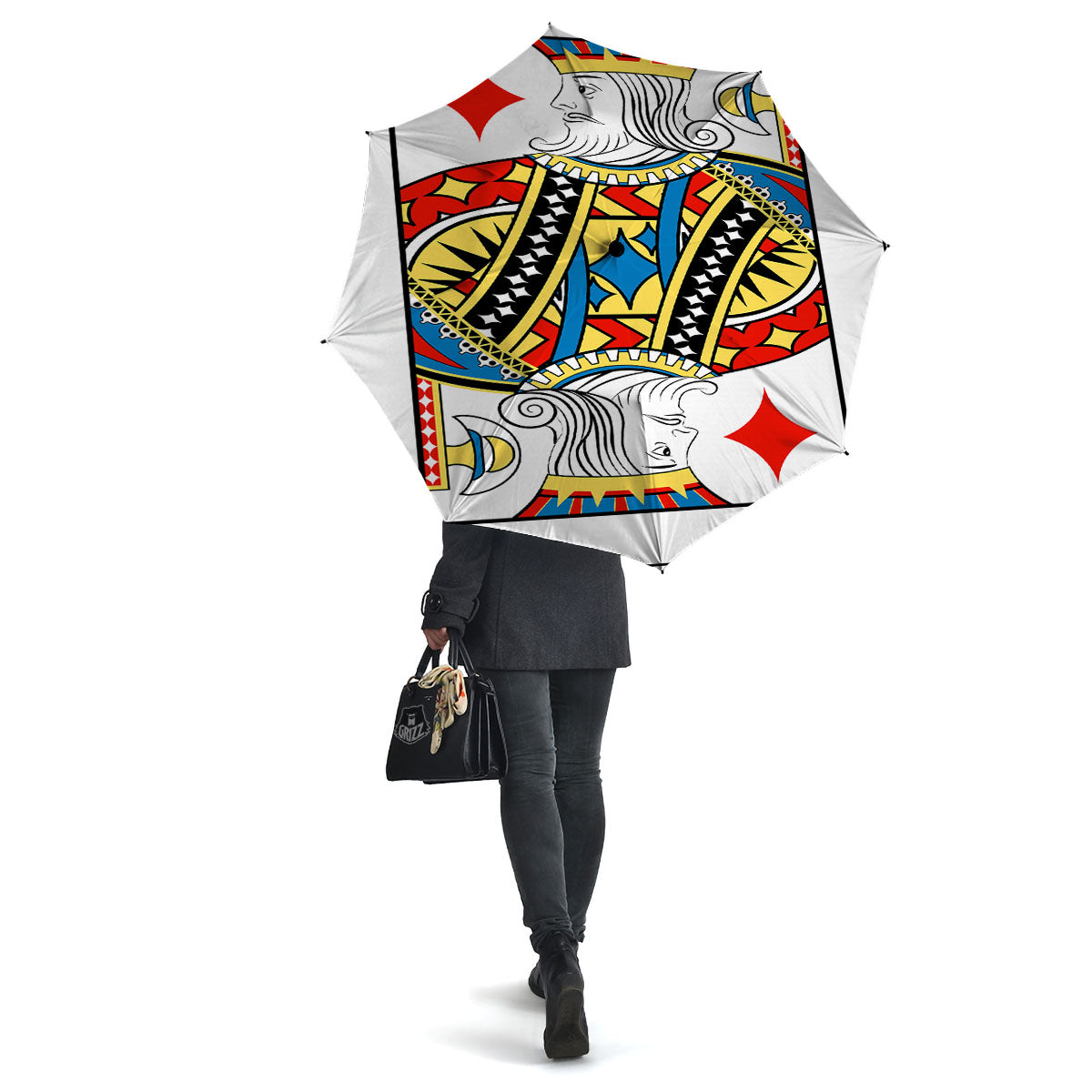 Playing Card King Of Diamonds Print Umbrella-grizzshop