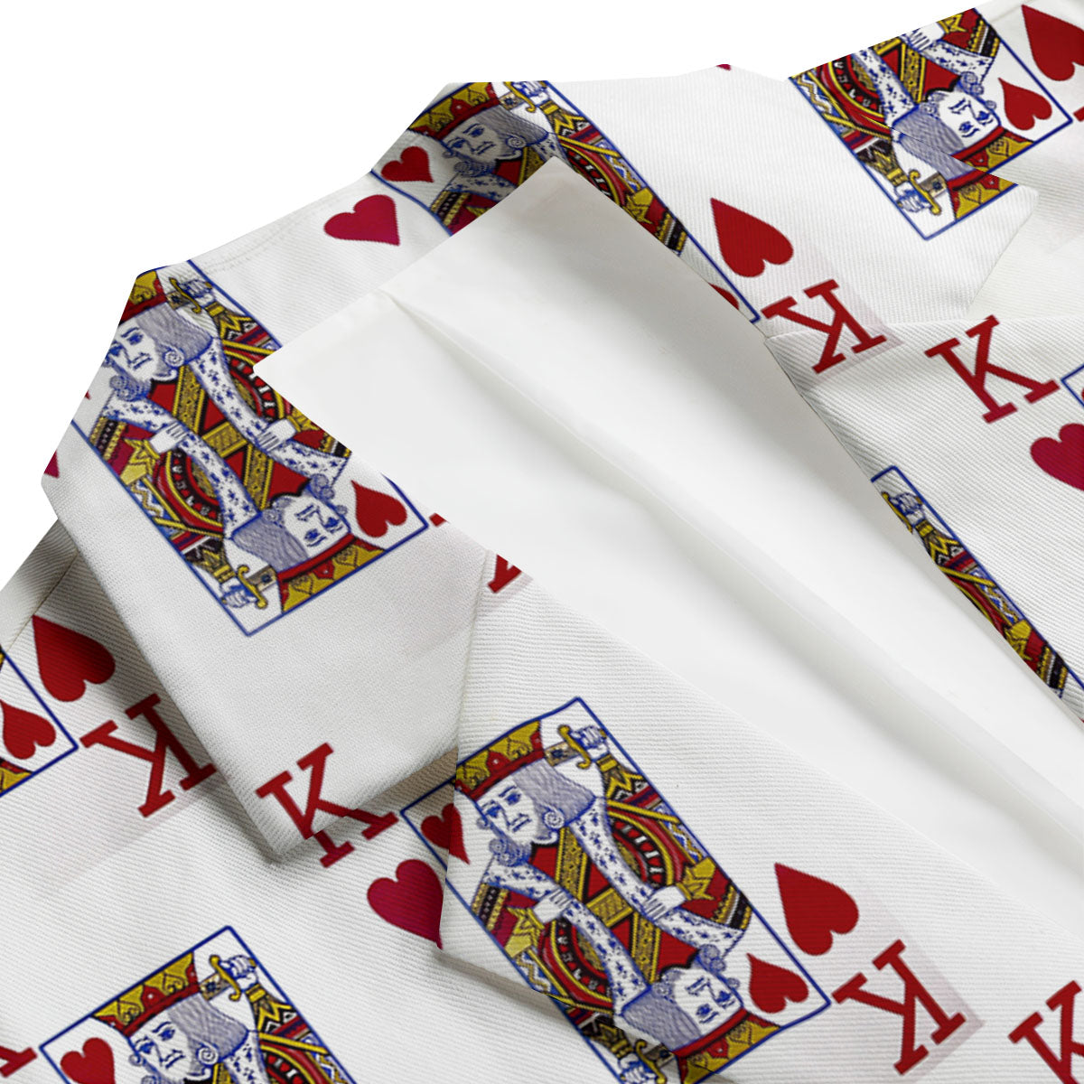 Playing Card King Of Hearts Print Pattern Men's Blazer-grizzshop