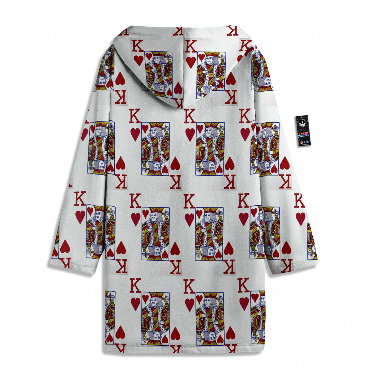 Playing Card King Of Hearts Print Pattern Men's Windbreaker Jacket-grizzshop