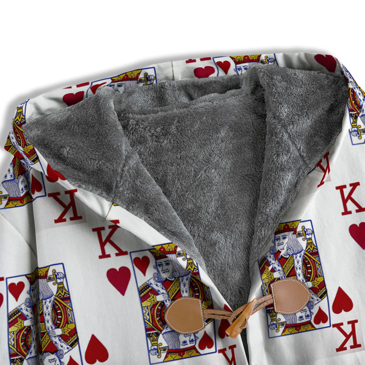 Playing Card King Of Hearts Print Pattern Men's Windbreaker Jacket-grizzshop