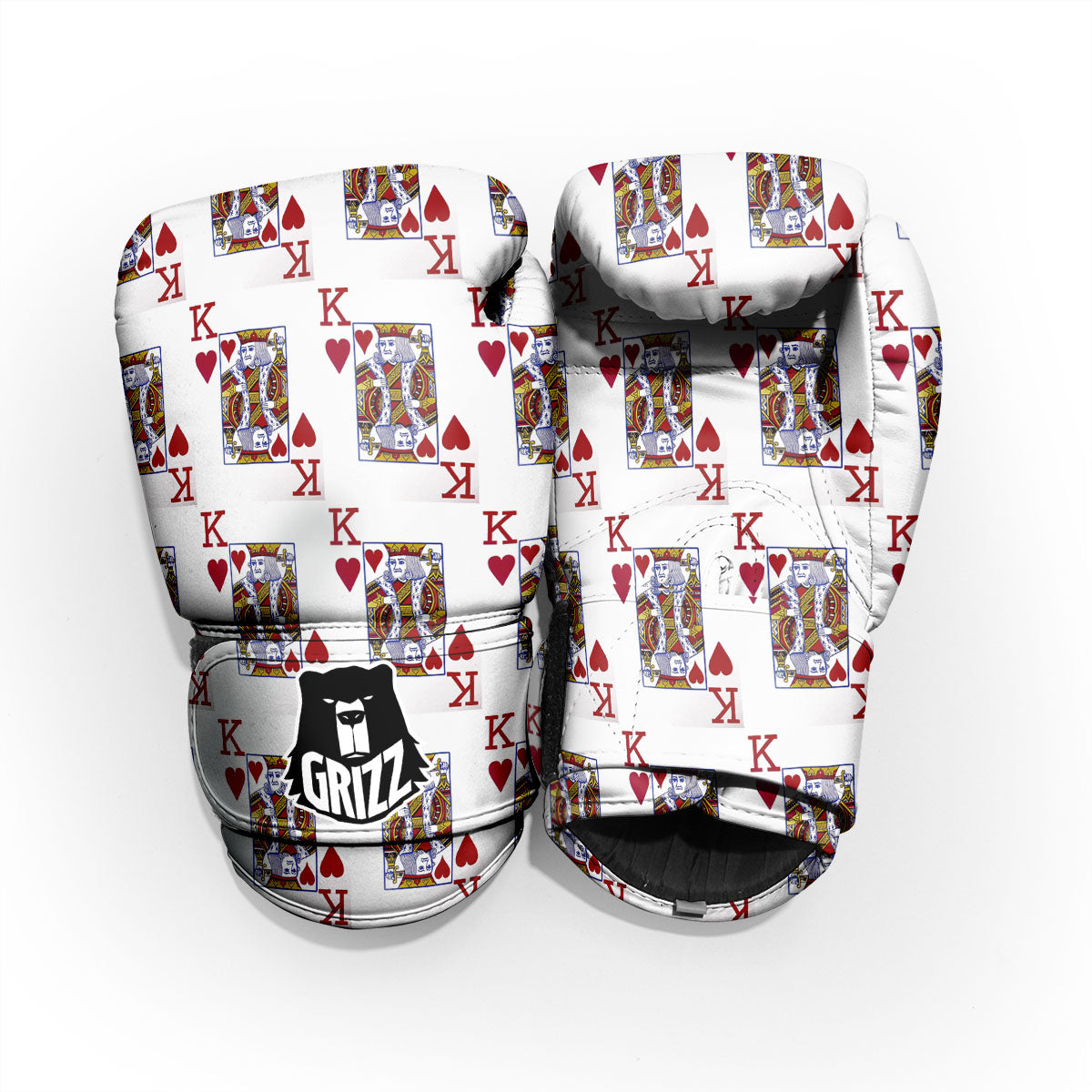 Playing Card King Of Hearts Print Pattern Pro Boxing Glove