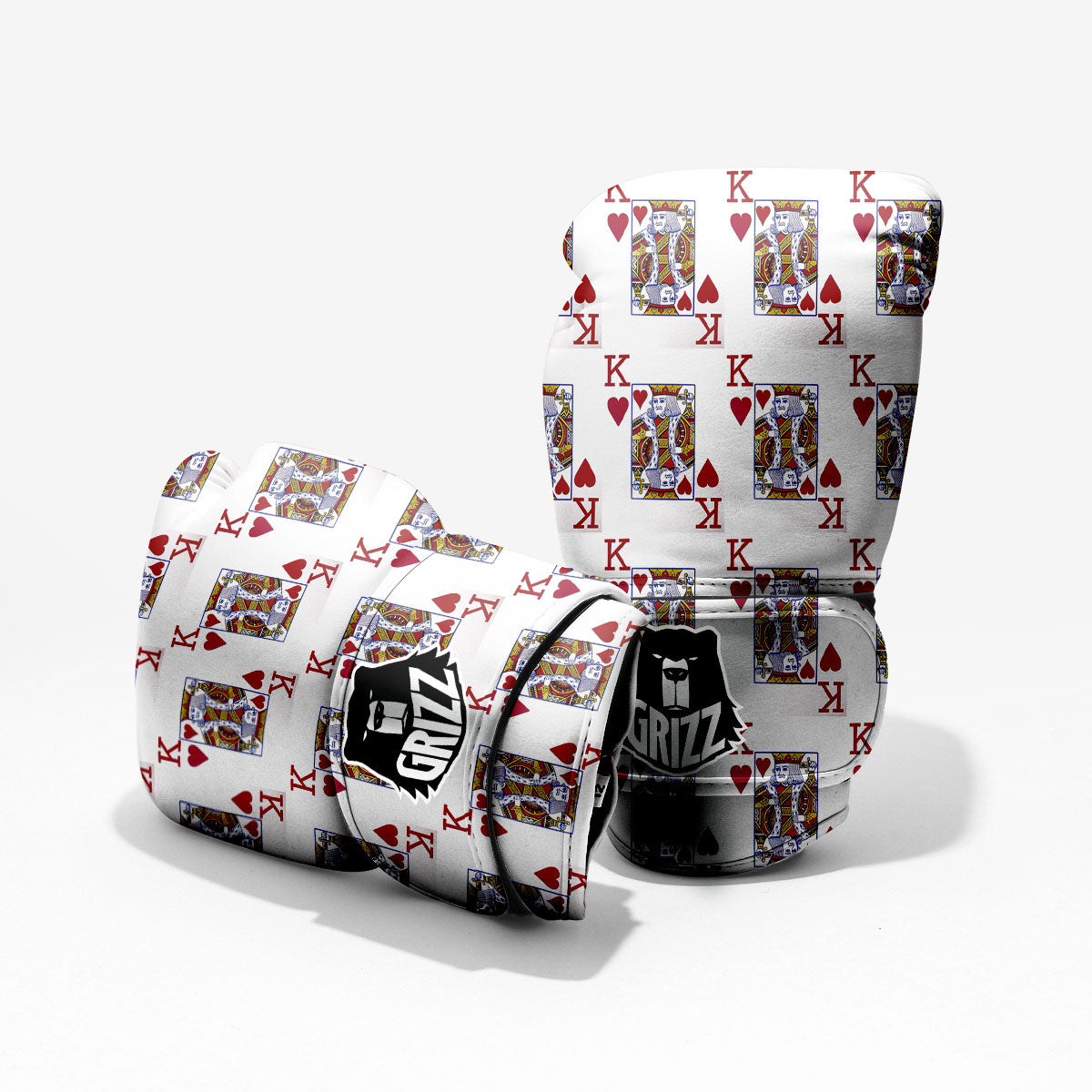 Playing Card King Of Hearts Print Pattern Pro Boxing Glove