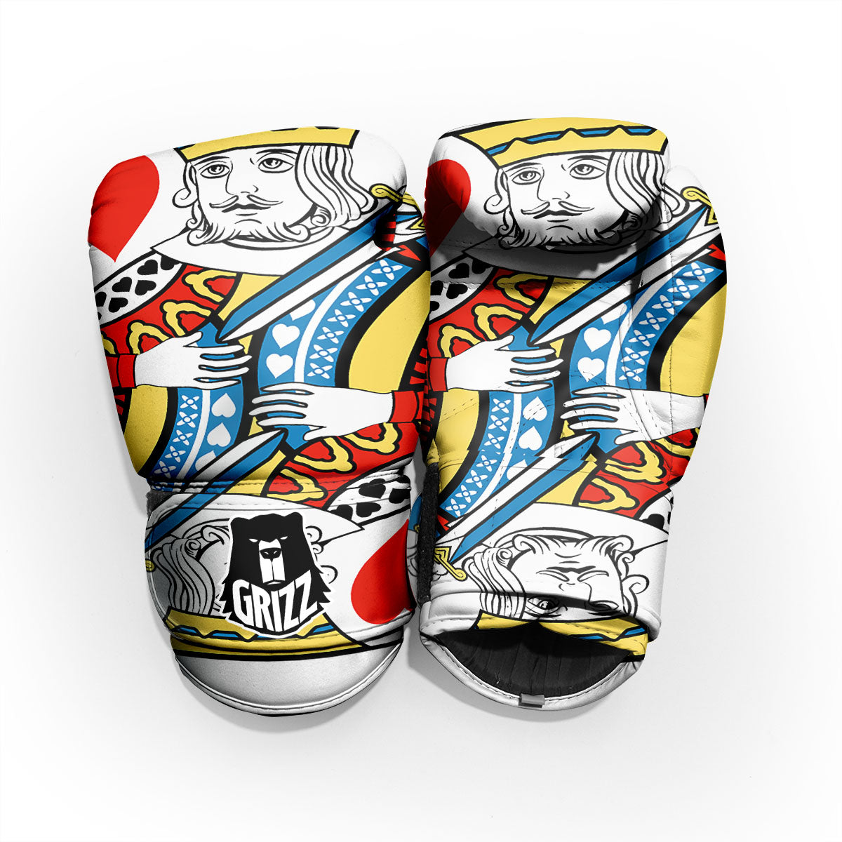 Playing Card King Of Hearts Print Pro Boxing Glove