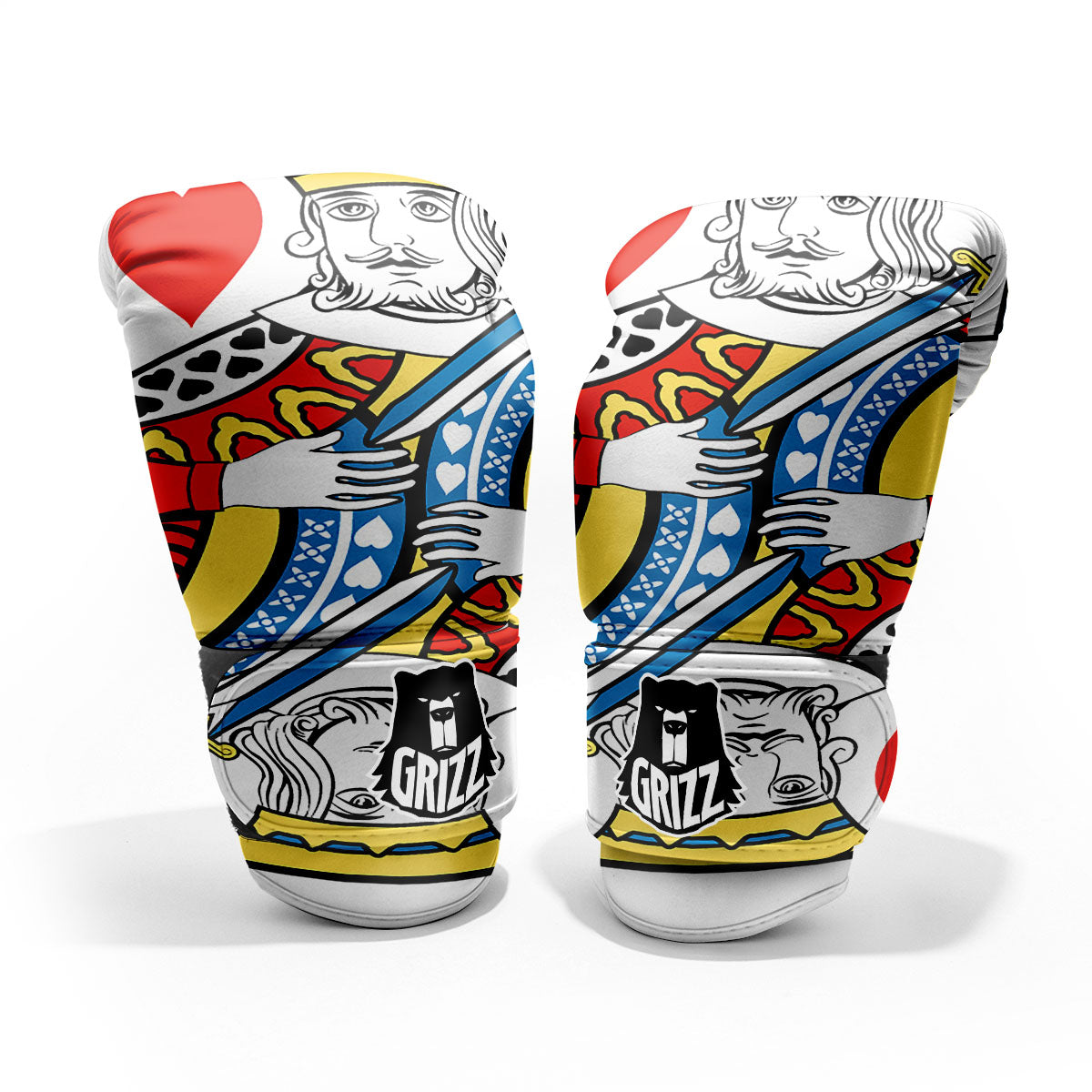 Playing Card King Of Hearts Print Pro Boxing Glove