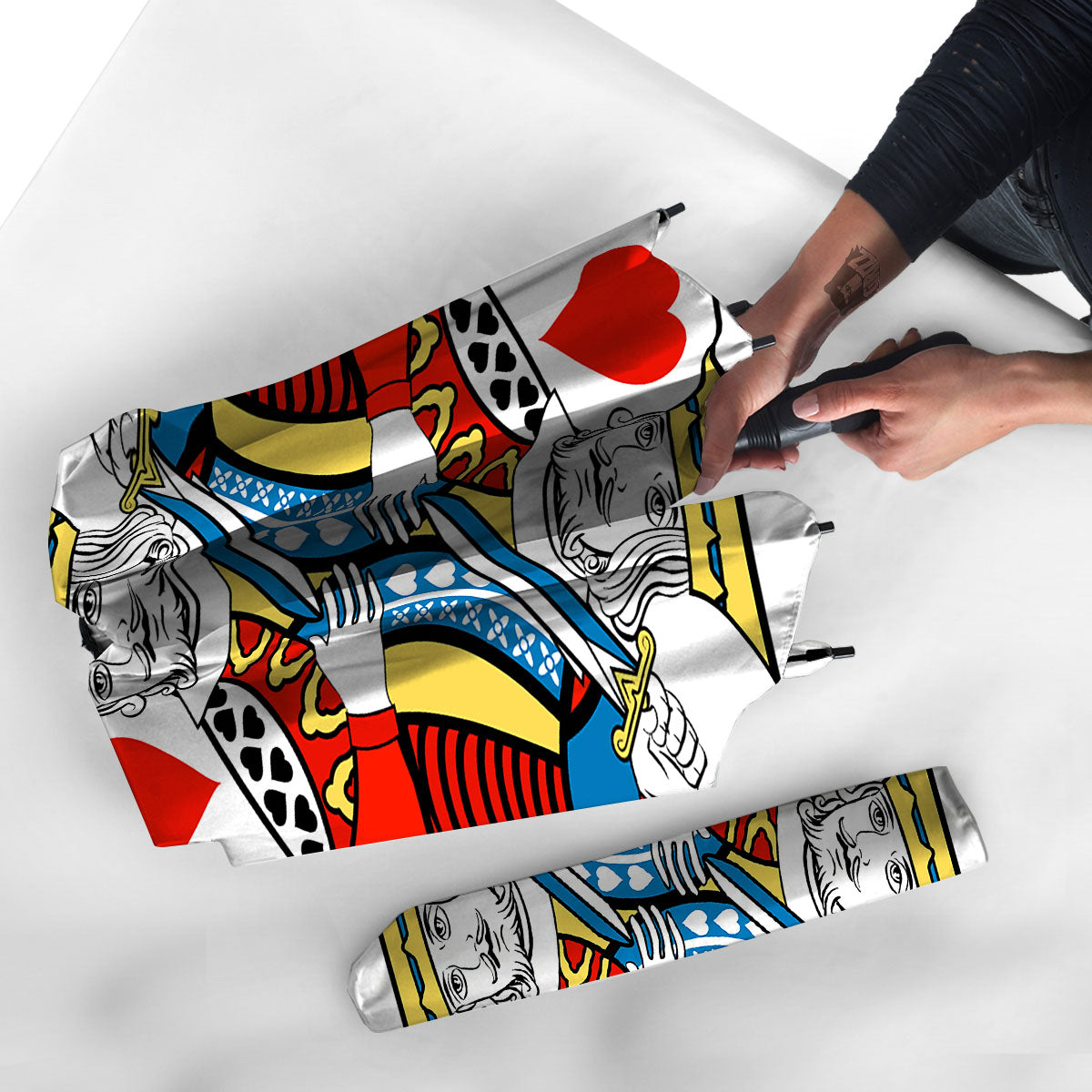 Playing Card King Of Hearts Print Umbrella-grizzshop