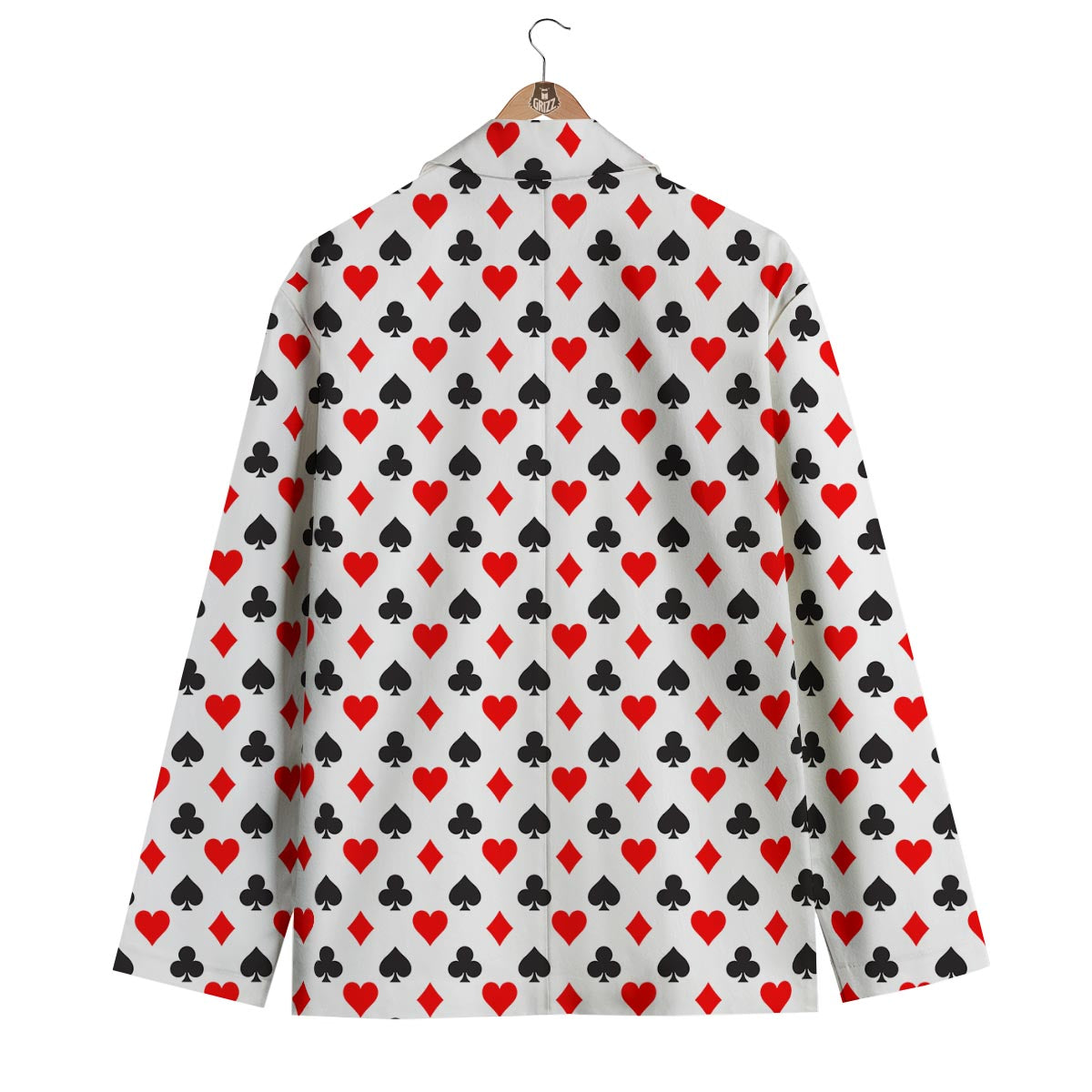 Playing Card Poker Casino Pattern Print Men's Blazer-grizzshop