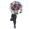 Playing Card Queen Of Clubs Print Umbrella-grizzshop