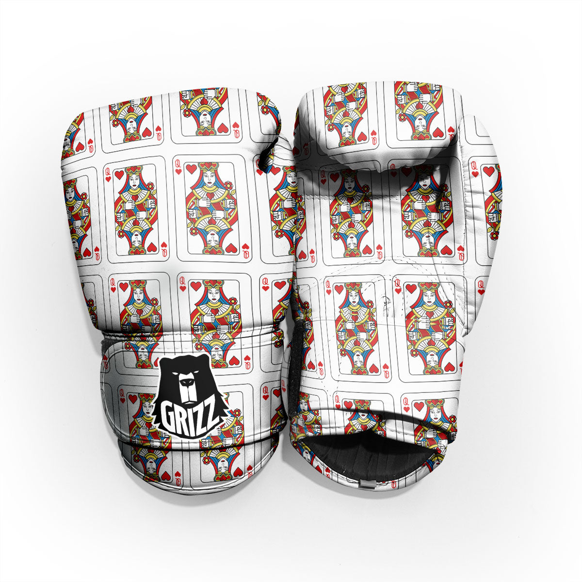 Playing Card Queen Of Hearts Print Pattern Pro Boxing Glove