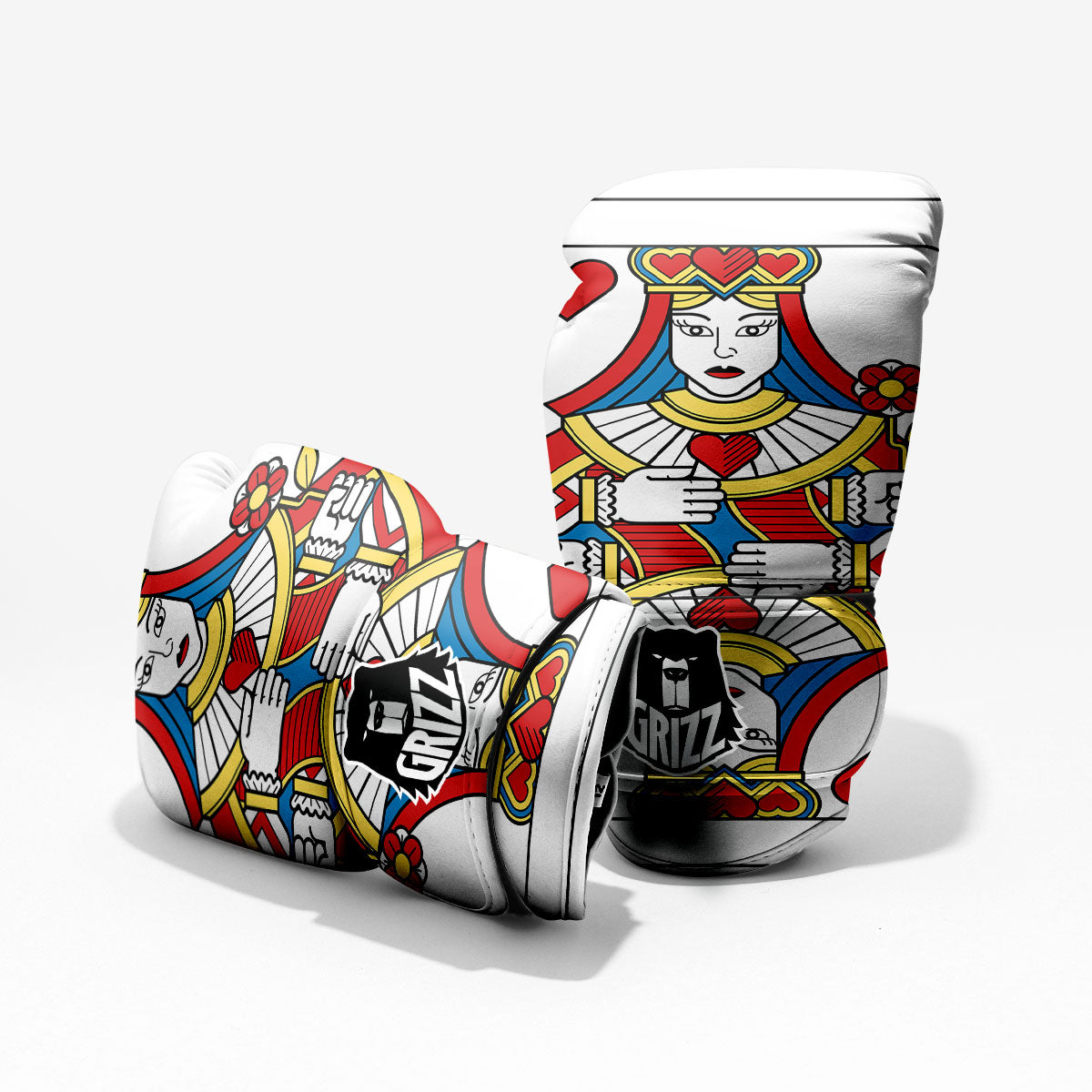 Playing Card Queen Of Hearts Print Pro Boxing Glove