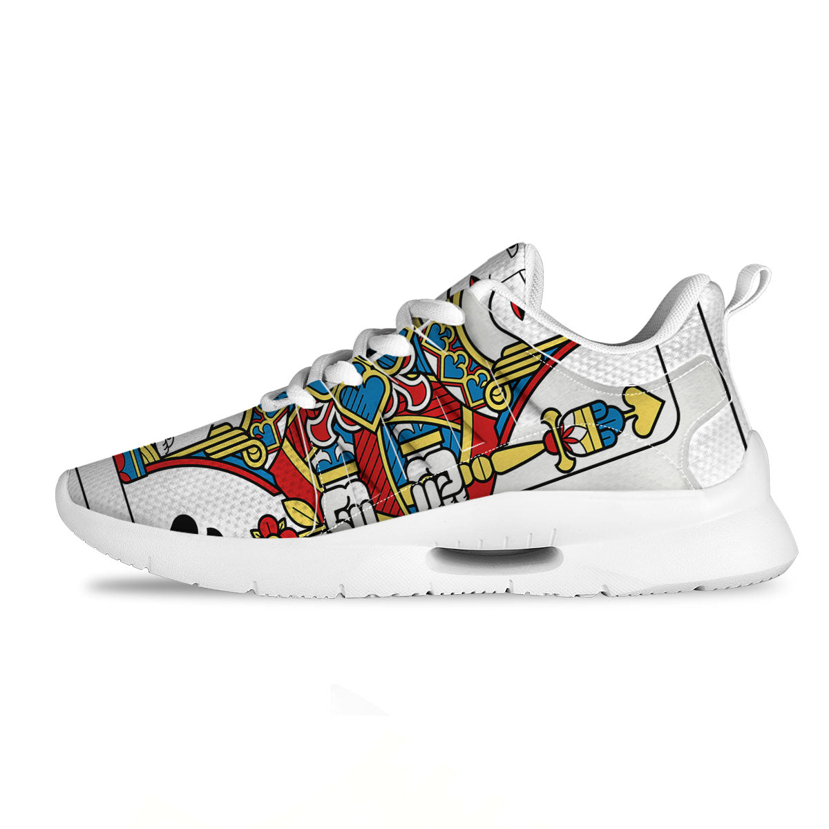 Playing Card Queen Of Spades Print Tennis Shoes-grizzshop