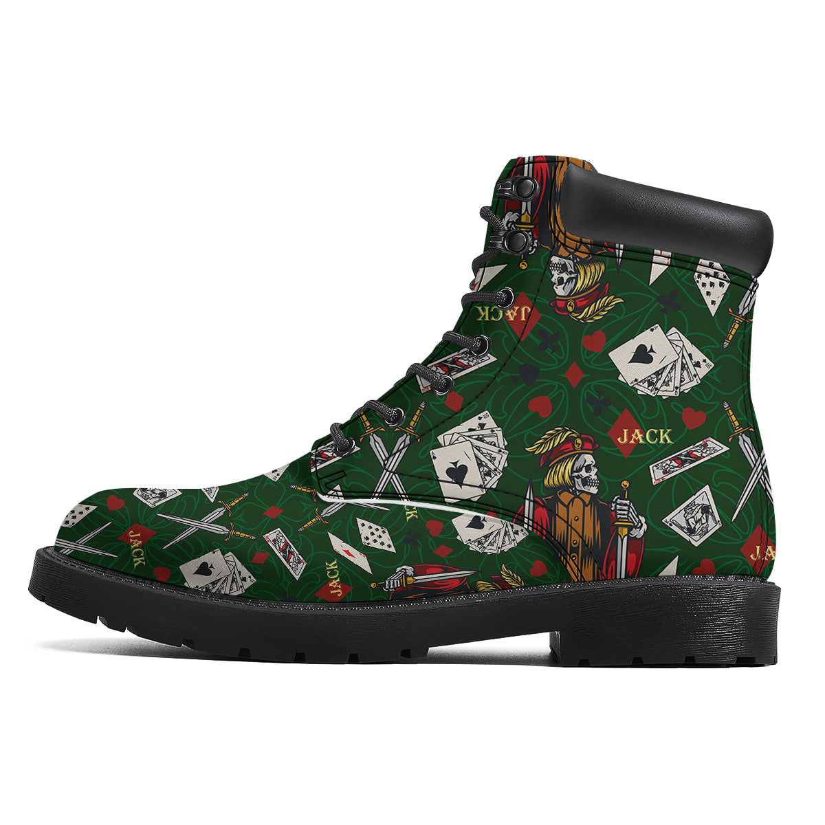 Playing Card Suits Poker Print Pattern Boots-grizzshop