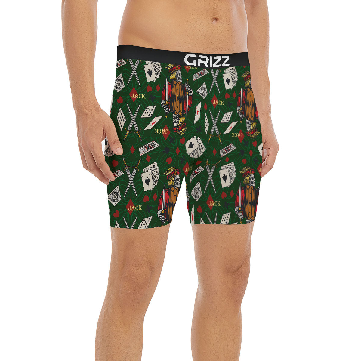 Playing Card Suits Poker Print Pattern Boxer Briefs-grizzshop