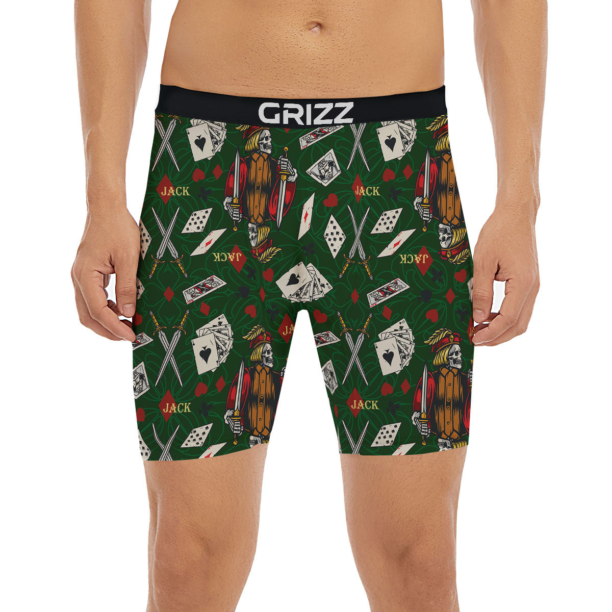 Playing Card Suits Poker Print Pattern Boxer Briefs-grizzshop