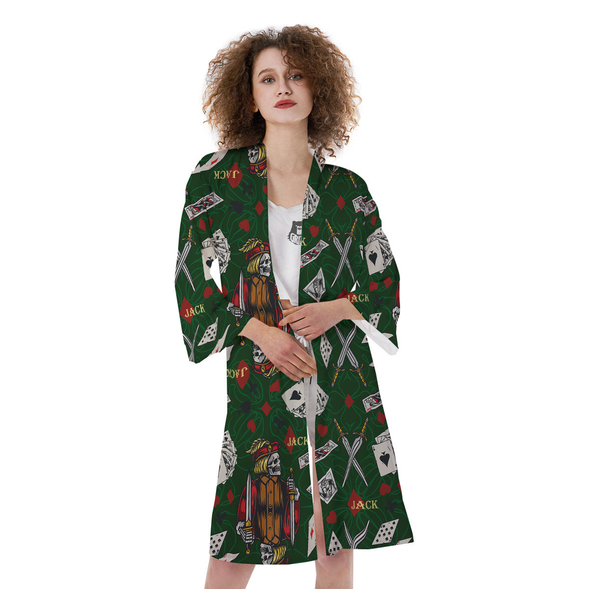 Playing Card Suits Poker Print Pattern Kimono-grizzshop