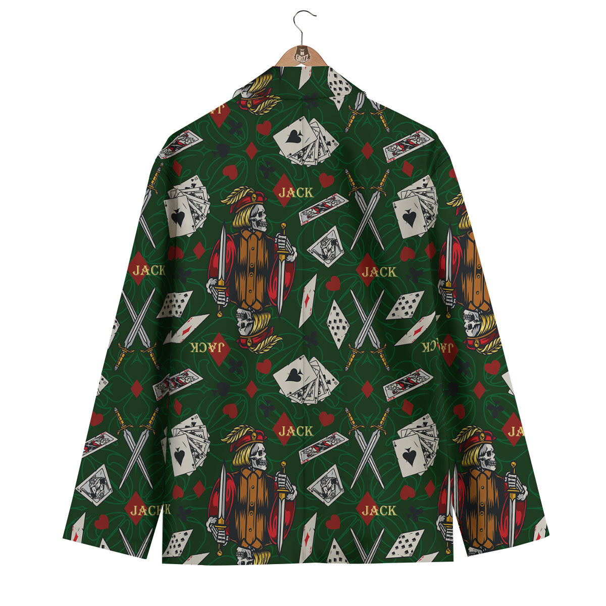 Playing Card Suits Poker Print Pattern Men's Blazer-grizzshop