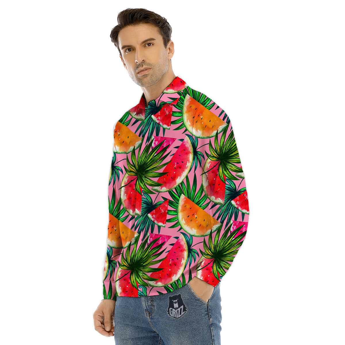 Playing Card Suits Poker Print Pattern Men's Dress Shirts-grizzshop