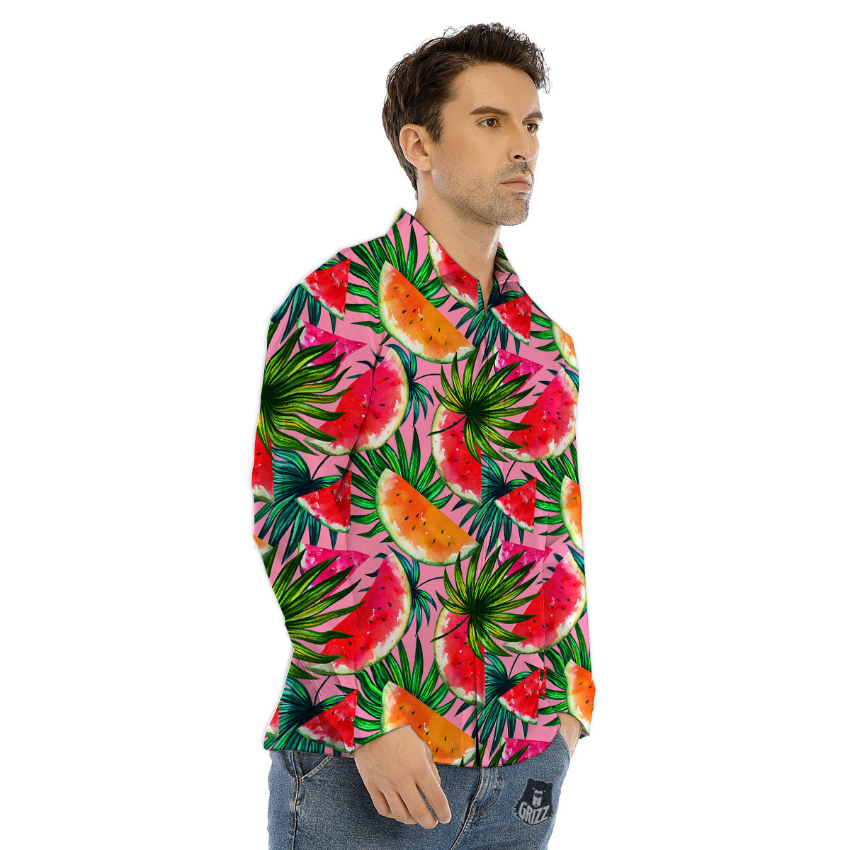 Playing Card Suits Poker Print Pattern Men's Dress Shirts-grizzshop