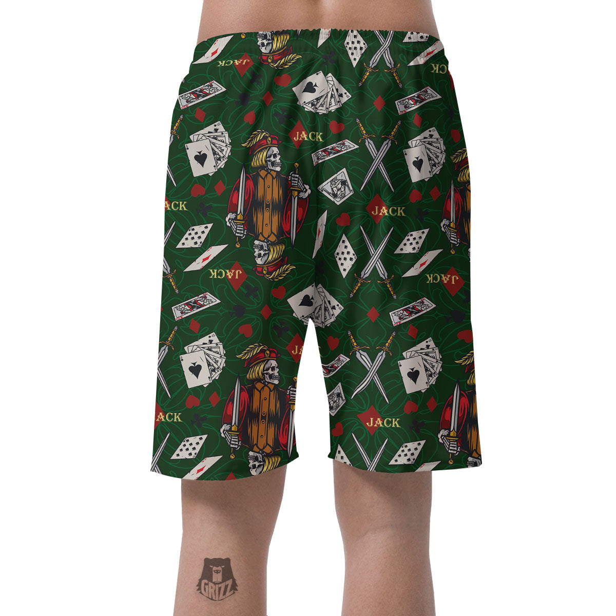 Playing Card Suits Poker Print Pattern Men's Shorts-grizzshop