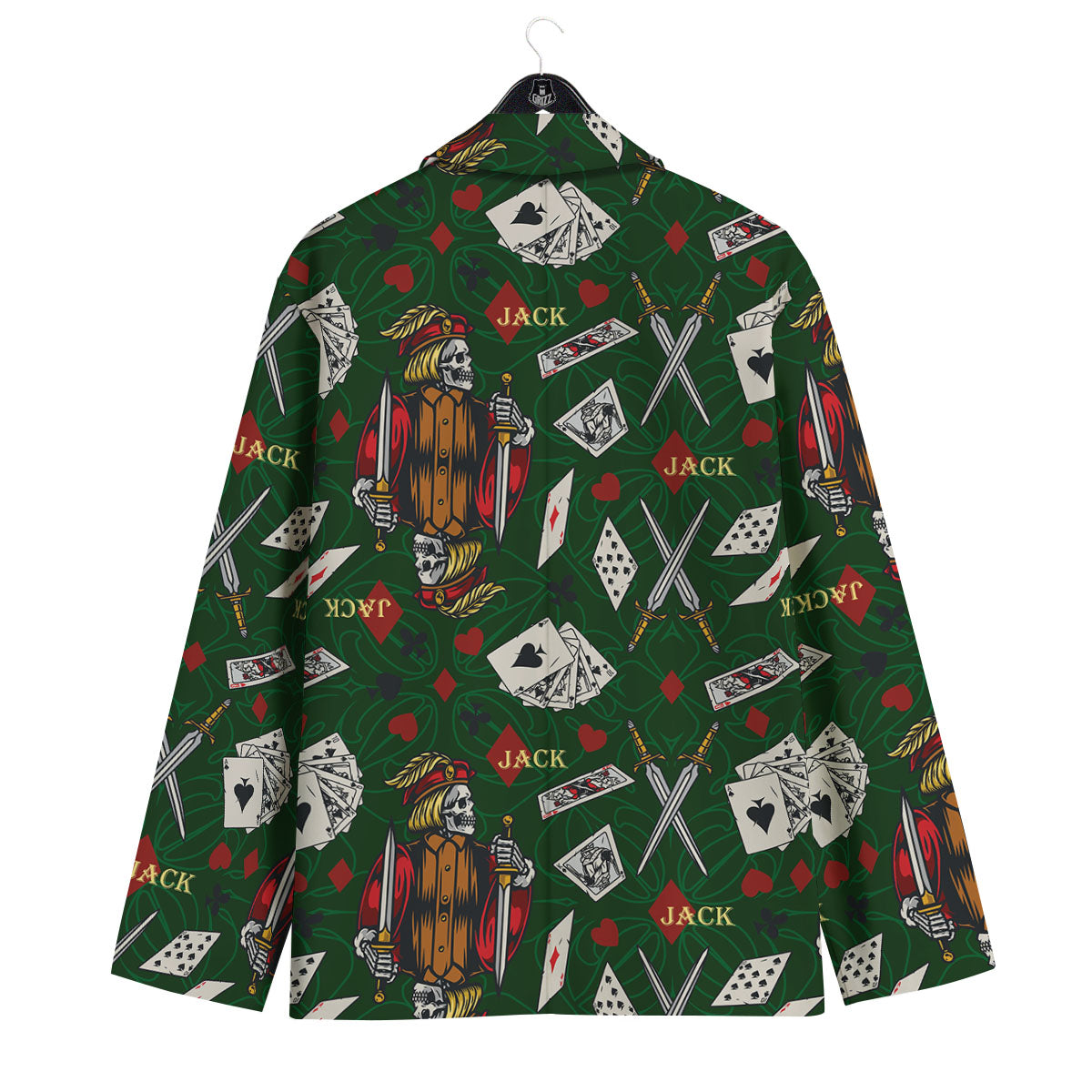 Playing Card Suits Poker Print Pattern Men's Sport Coat-grizzshop