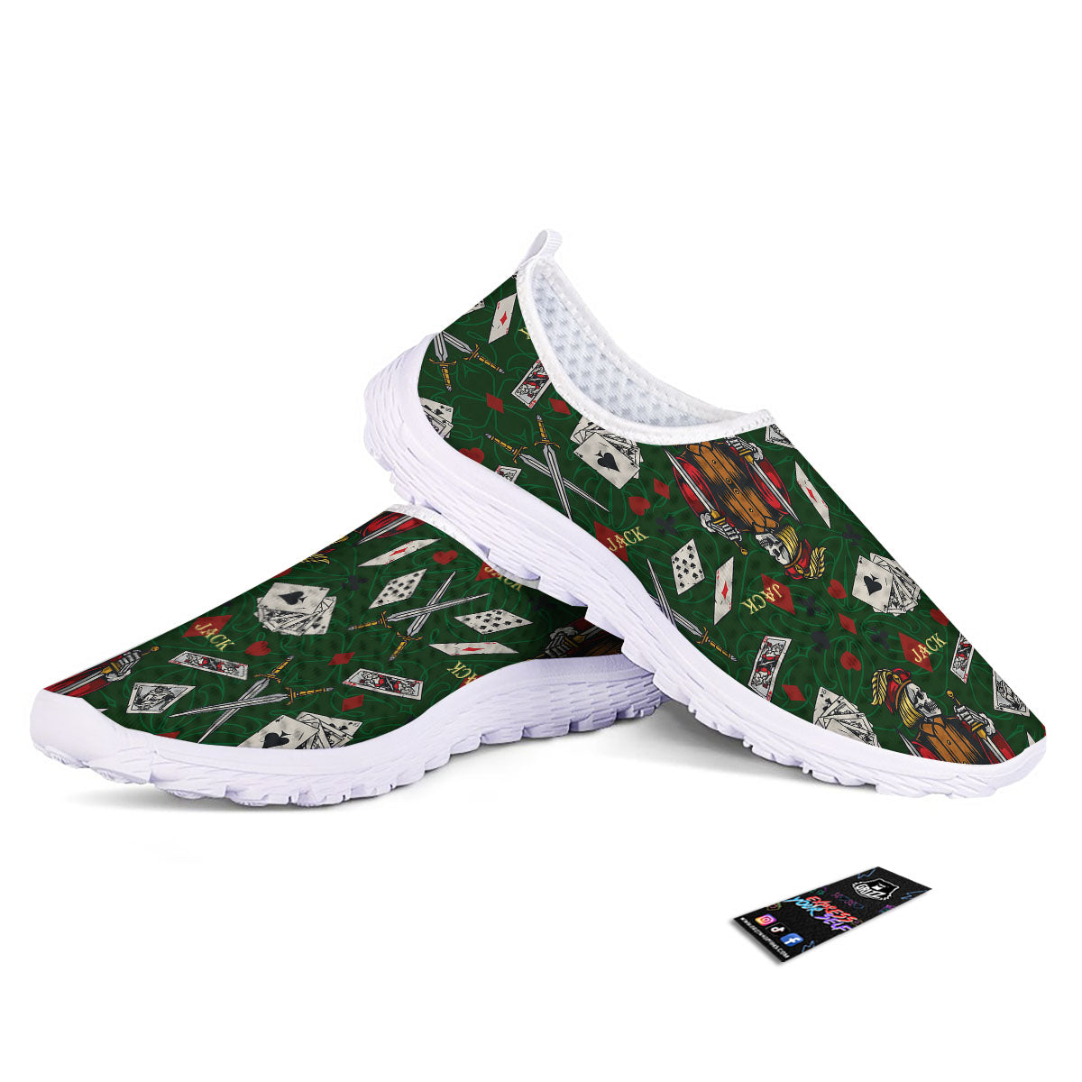Playing Card Suits Poker Print Pattern Nurse Shoes-grizzshop
