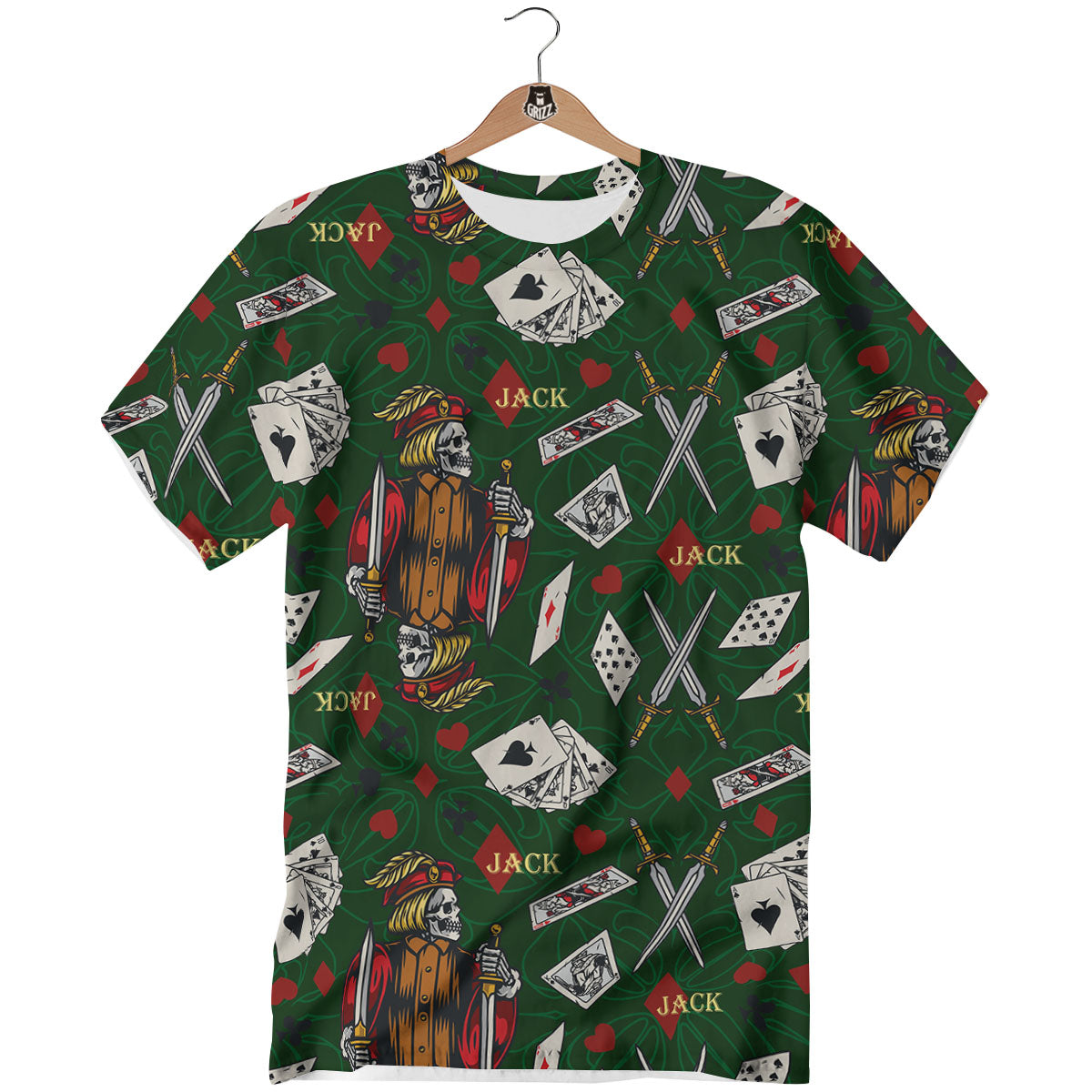 Playing Card Suits Poker Print Pattern T-Shirt-grizzshop