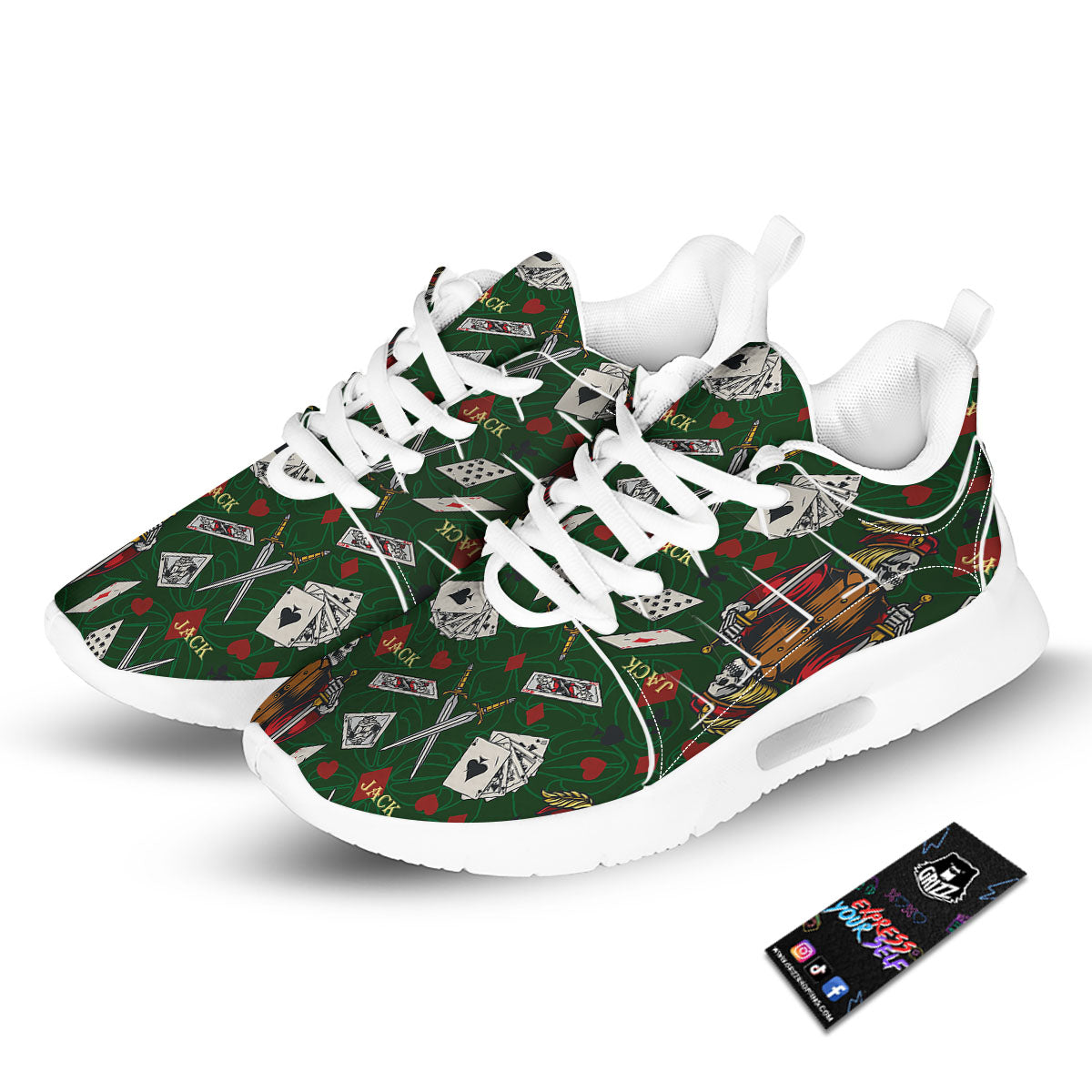 Playing Card Suits Poker Print Pattern Tennis Shoes-grizzshop