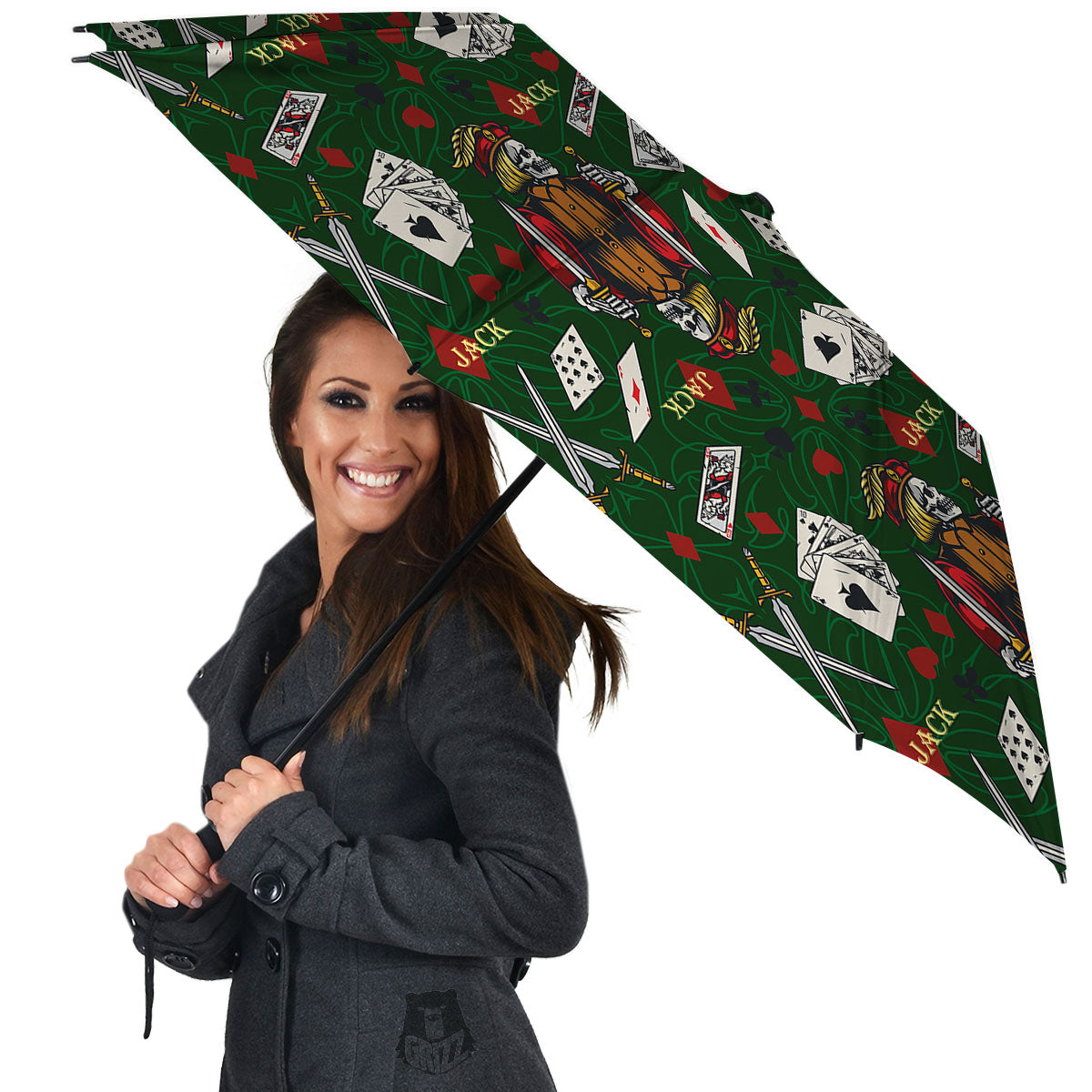 Playing Card Suits Poker Print Pattern Umbrella-grizzshop