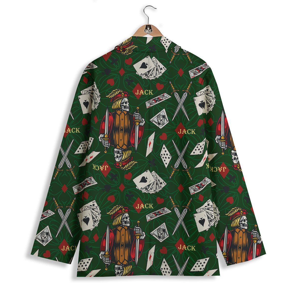 Playing Card Suits Poker Print Pattern Women's Blazer-grizzshop