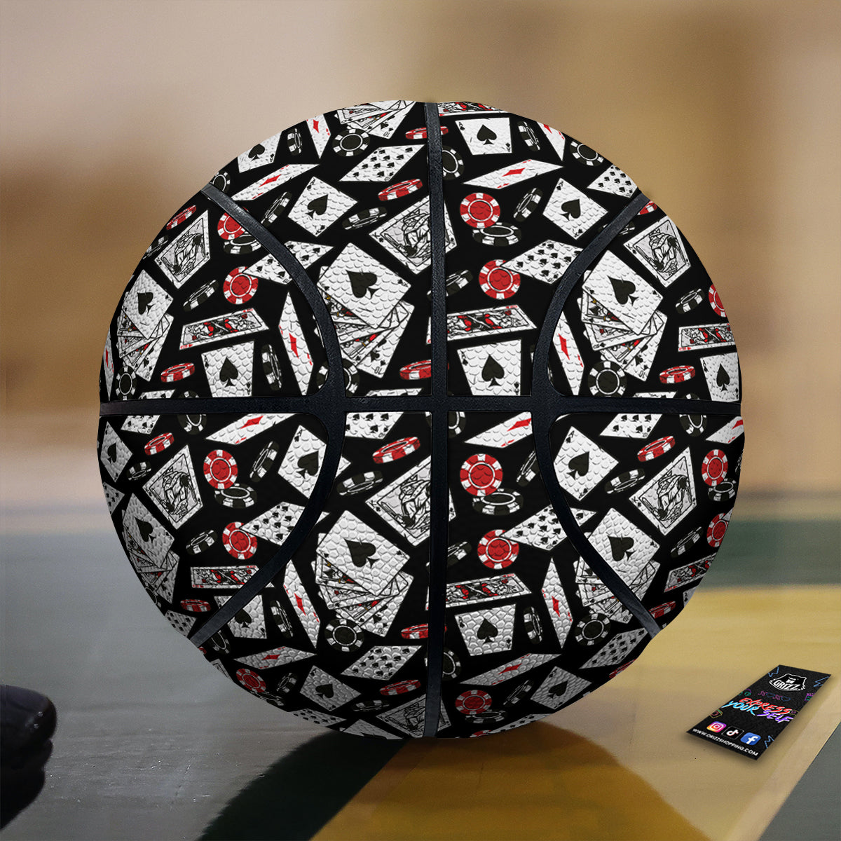 Playing Cards Ace Print Pattern Basketball-grizzshop