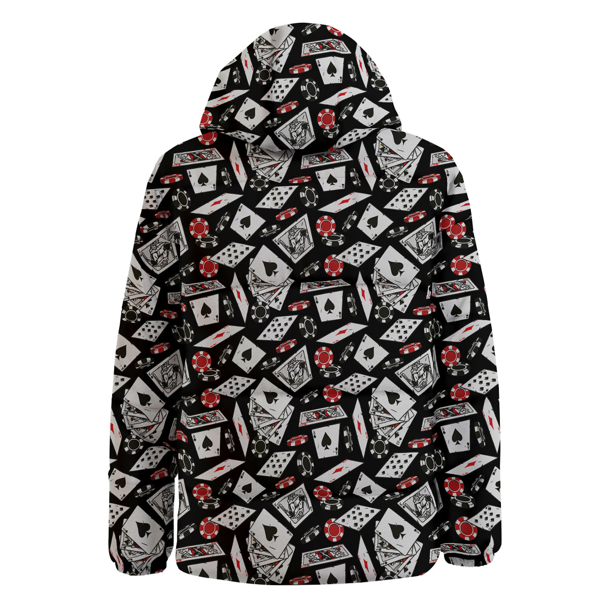 Playing Cards Ace Print Pattern Down Jacket-grizzshop