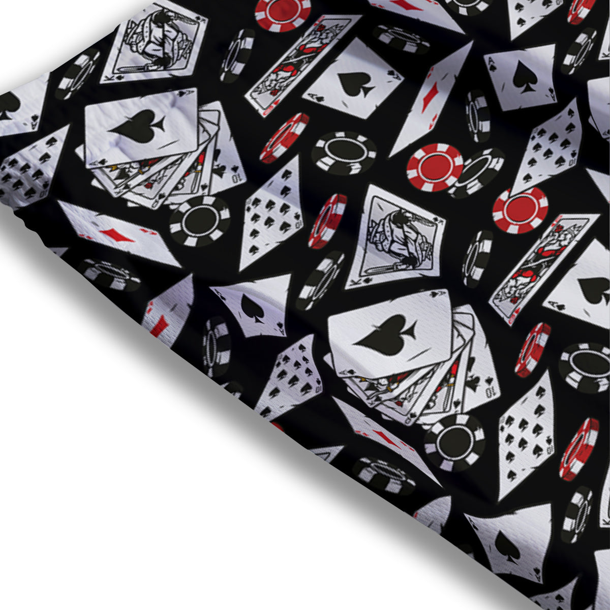 Playing Cards Ace Print Pattern Mesh Shorts-grizzshop