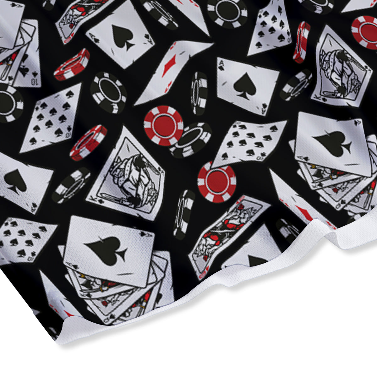 Playing Cards Ace Print Pattern Mesh Shorts-grizzshop