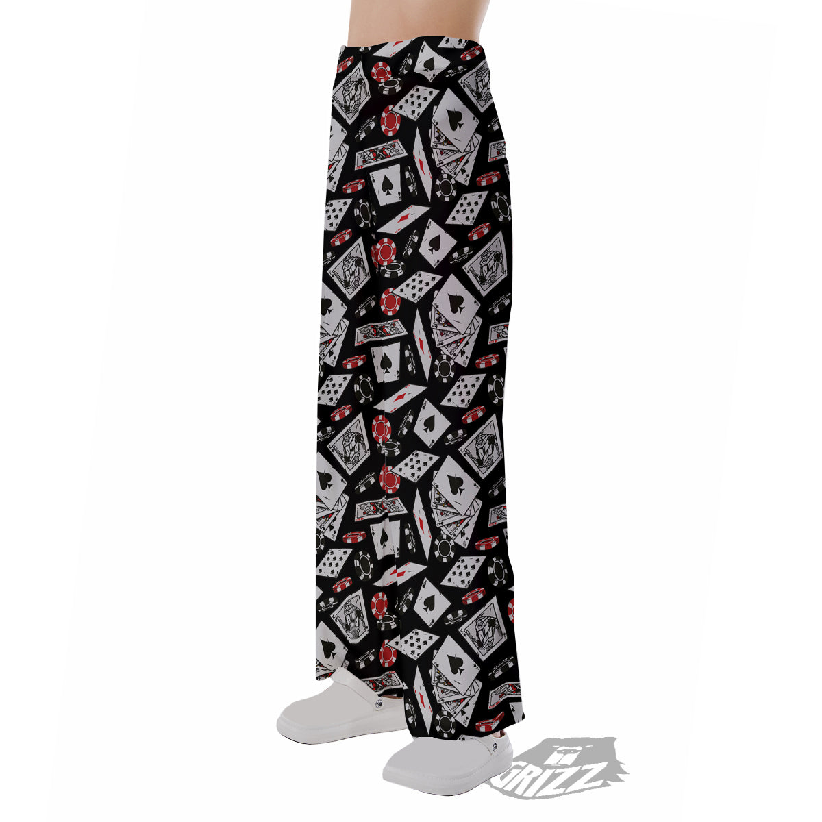 Playing Cards Ace Print Pattern Pajama Pants-grizzshop
