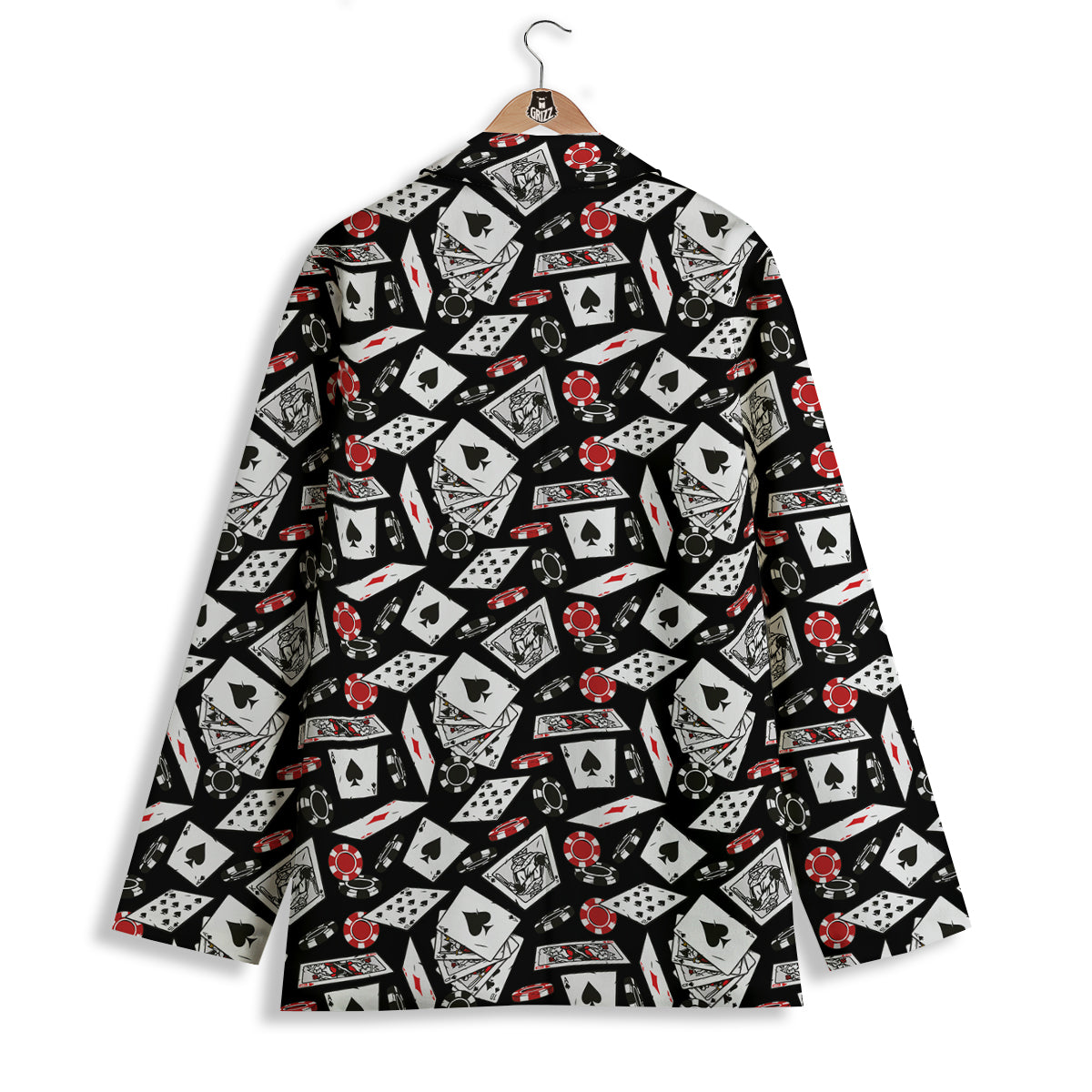 Playing Cards Ace Print Pattern Women's Blazer-grizzshop