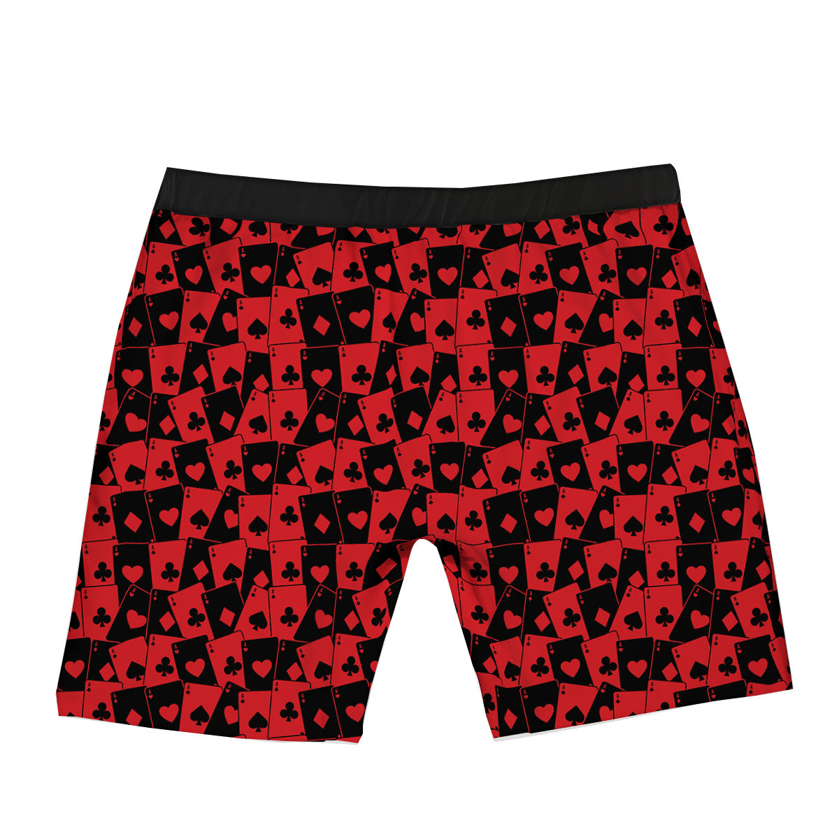 Playing Cards Black Red Print Pattern Boxer Briefs-grizzshop