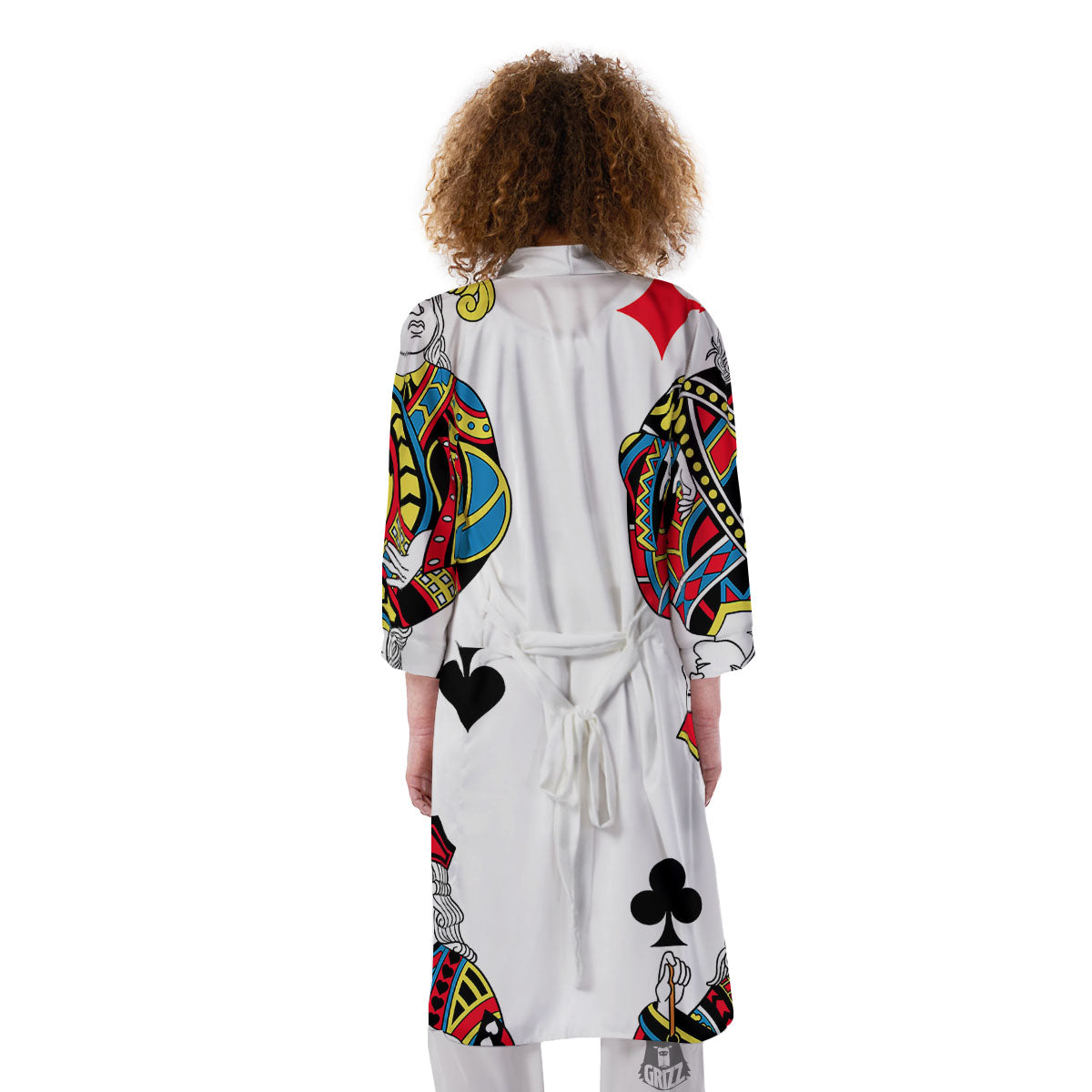 Playing Cards Four Jacks Print Kimono-grizzshop