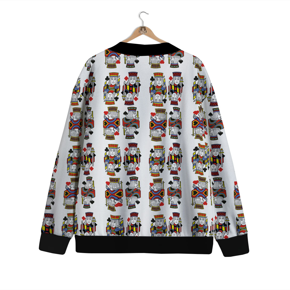 Playing Cards Four Jacks Print Pattern Cardigan-grizzshop