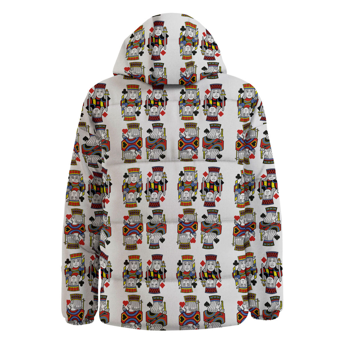 Playing Cards Four Jacks Print Pattern Down Jacket-grizzshop