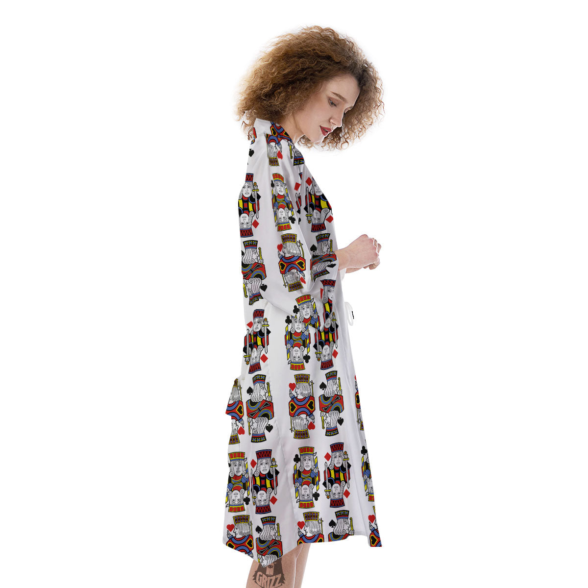 Playing Cards Four Jacks Print Pattern Kimono-grizzshop