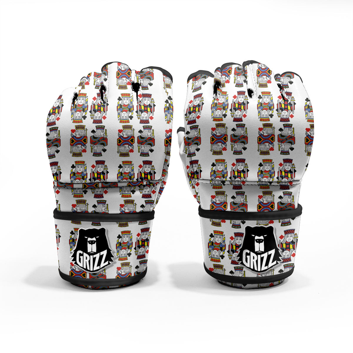 Playing Cards Four Jacks Print Pattern MMA Gloves-grizzshop