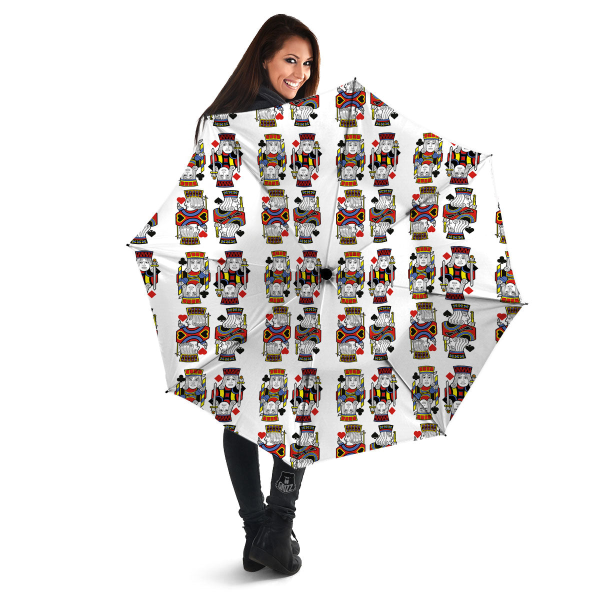 Playing Cards Four Jacks Print Pattern Umbrella-grizzshop
