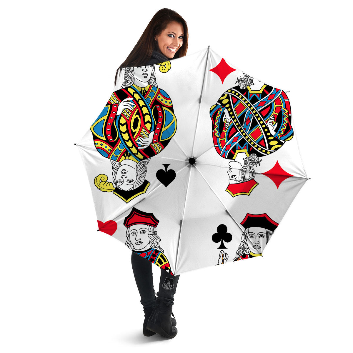 Playing Cards Four Jacks Print Umbrella-grizzshop