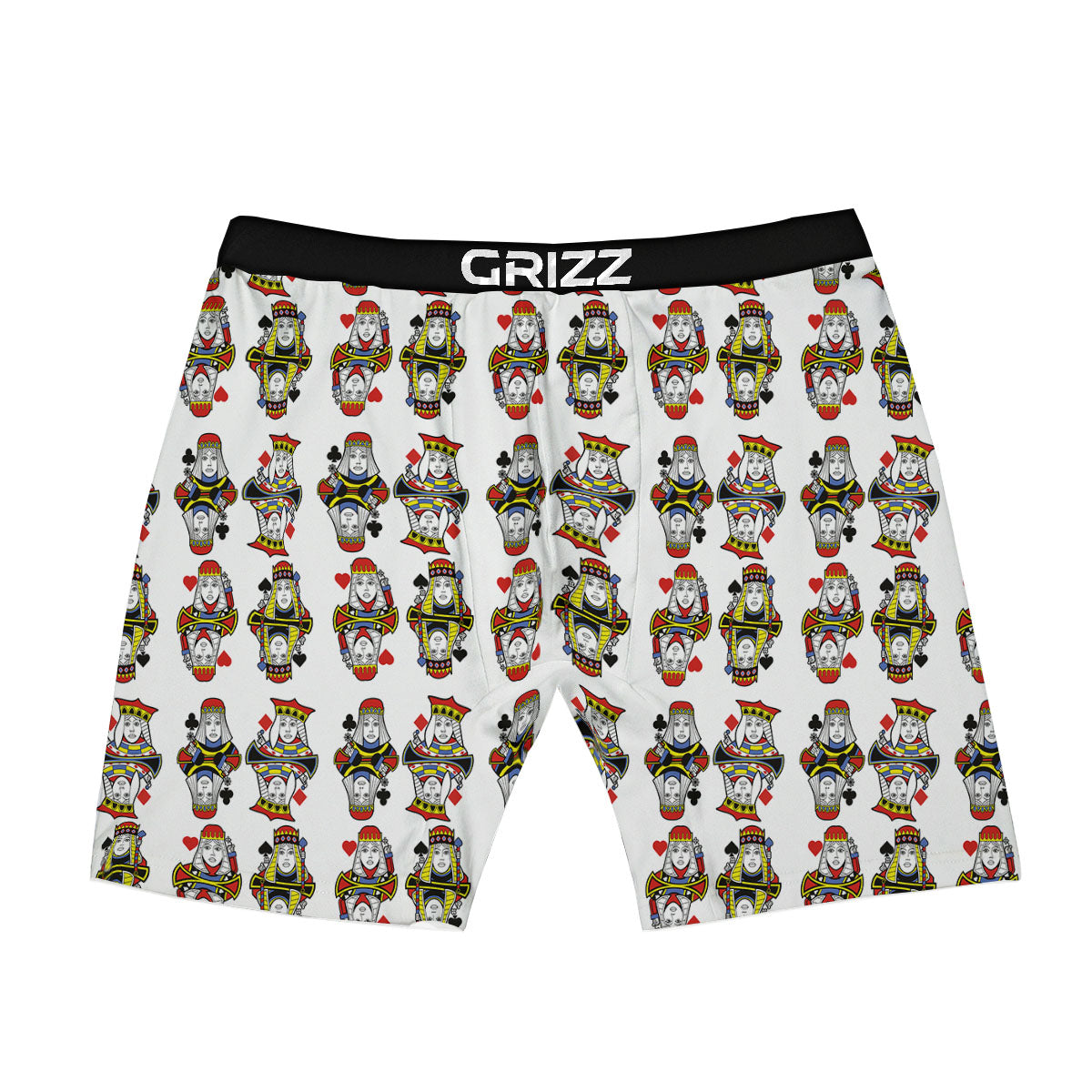 Playing Cards Four Queens Print Pattern Boxer Briefs-grizzshop