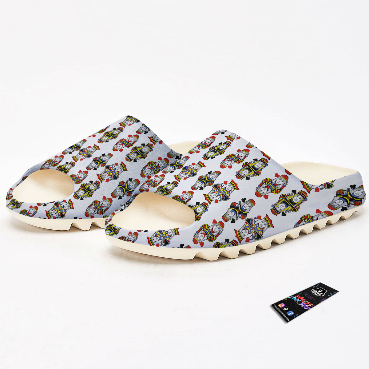 Playing Cards Four Queens Print Pattern Sandals-grizzshop