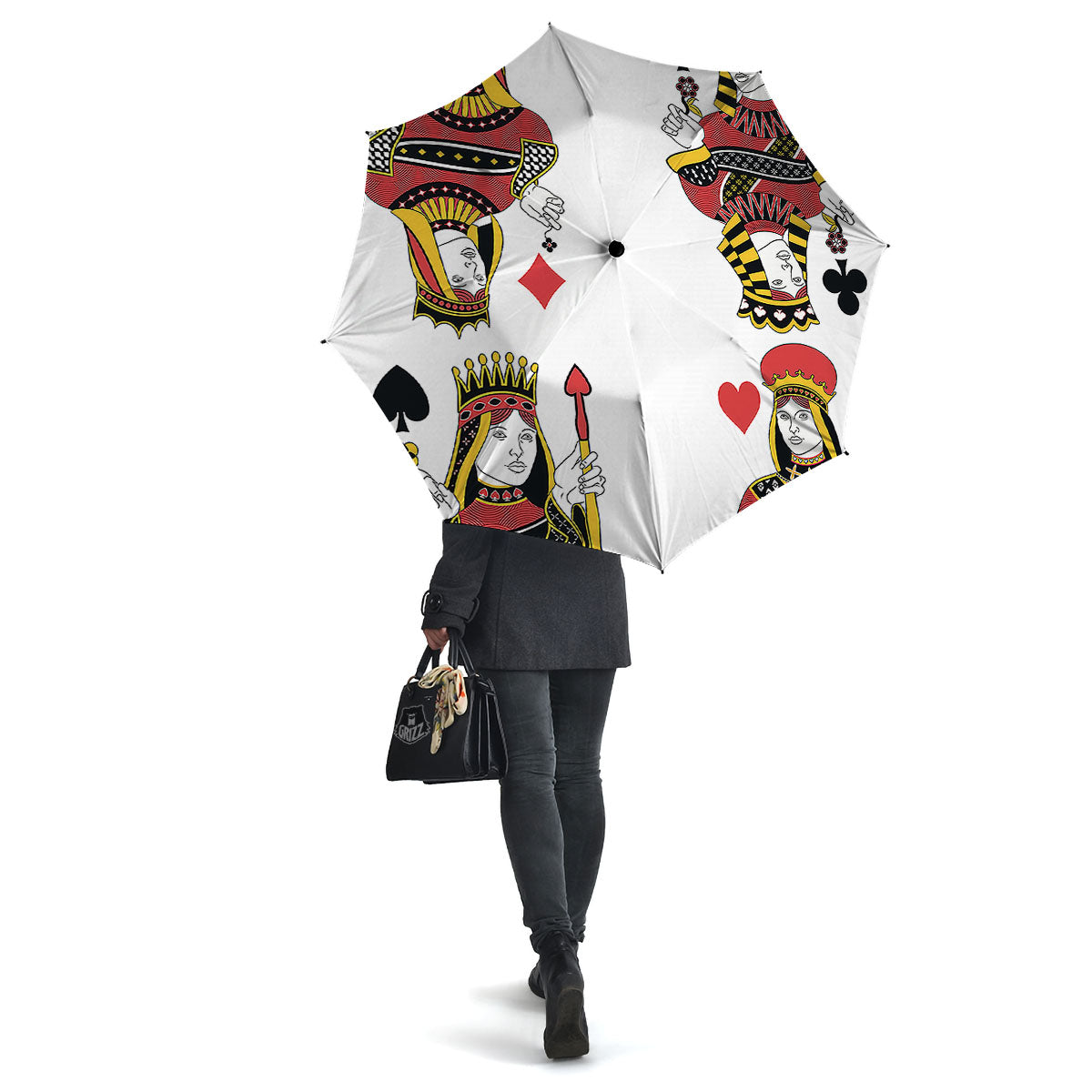 Playing Cards Four Queens Print Umbrella-grizzshop