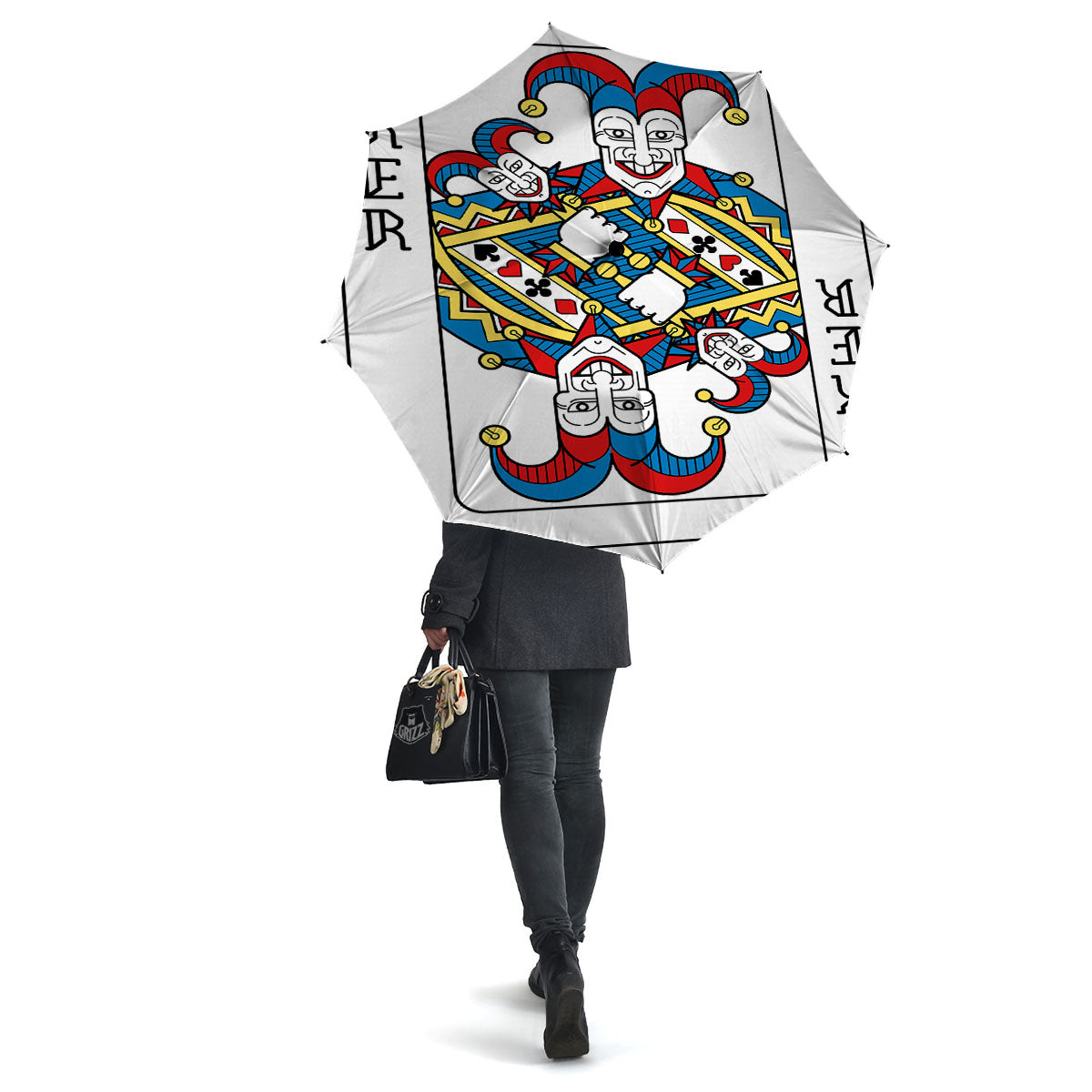 Playing Cards Joker Print Umbrella-grizzshop