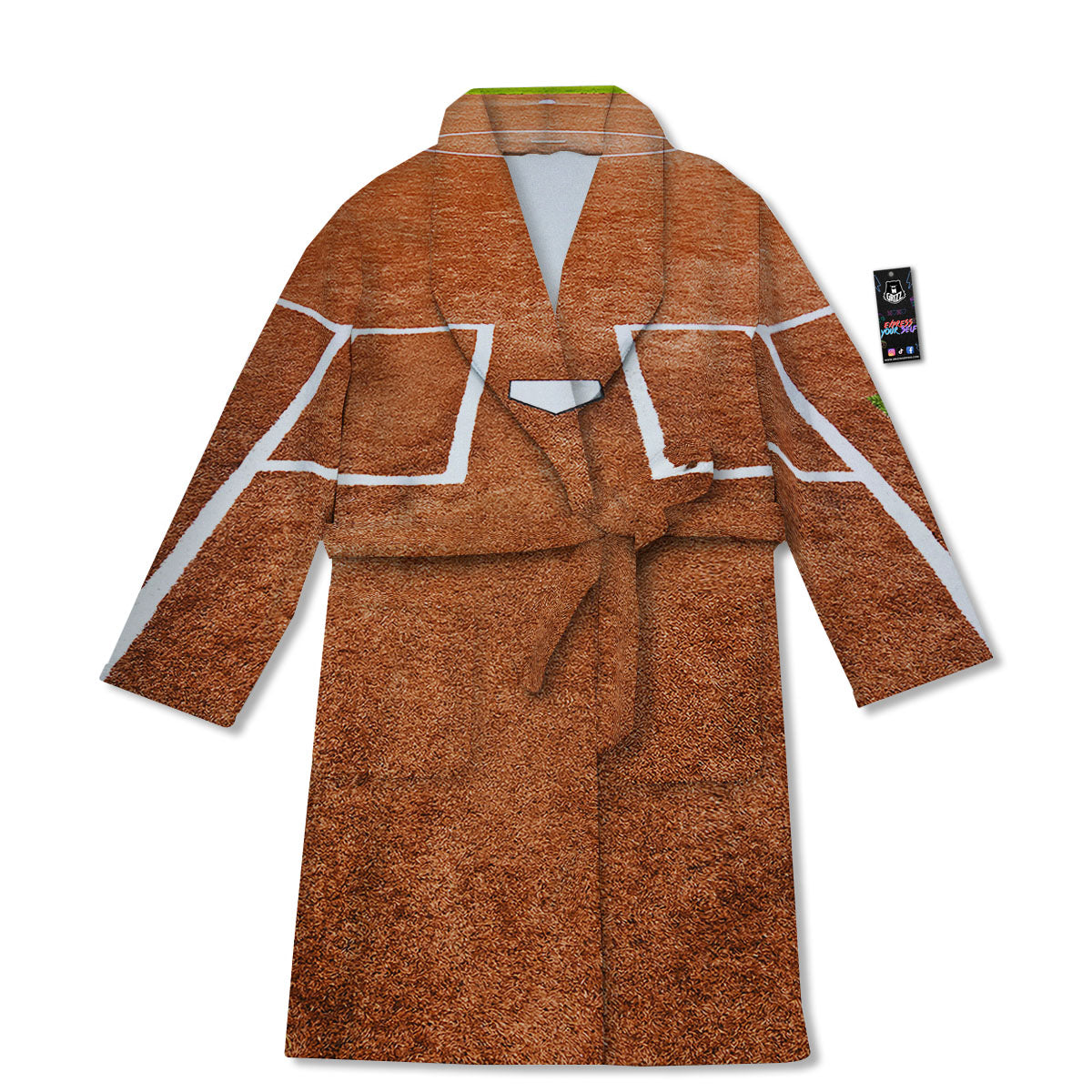 Playing Field Softball Print Bathrobe-grizzshop